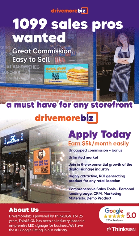 drivemorebiz ThinkSIGN on-premise LED signage for business